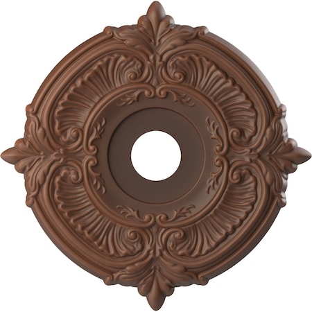 Ekena Millwork Attica PVC Medallion (Canopies up to 6 3/4"), 19"OD x 3 1/2"ID x 1"P, Universal Aged Metallic Rust CMP19ATDRU